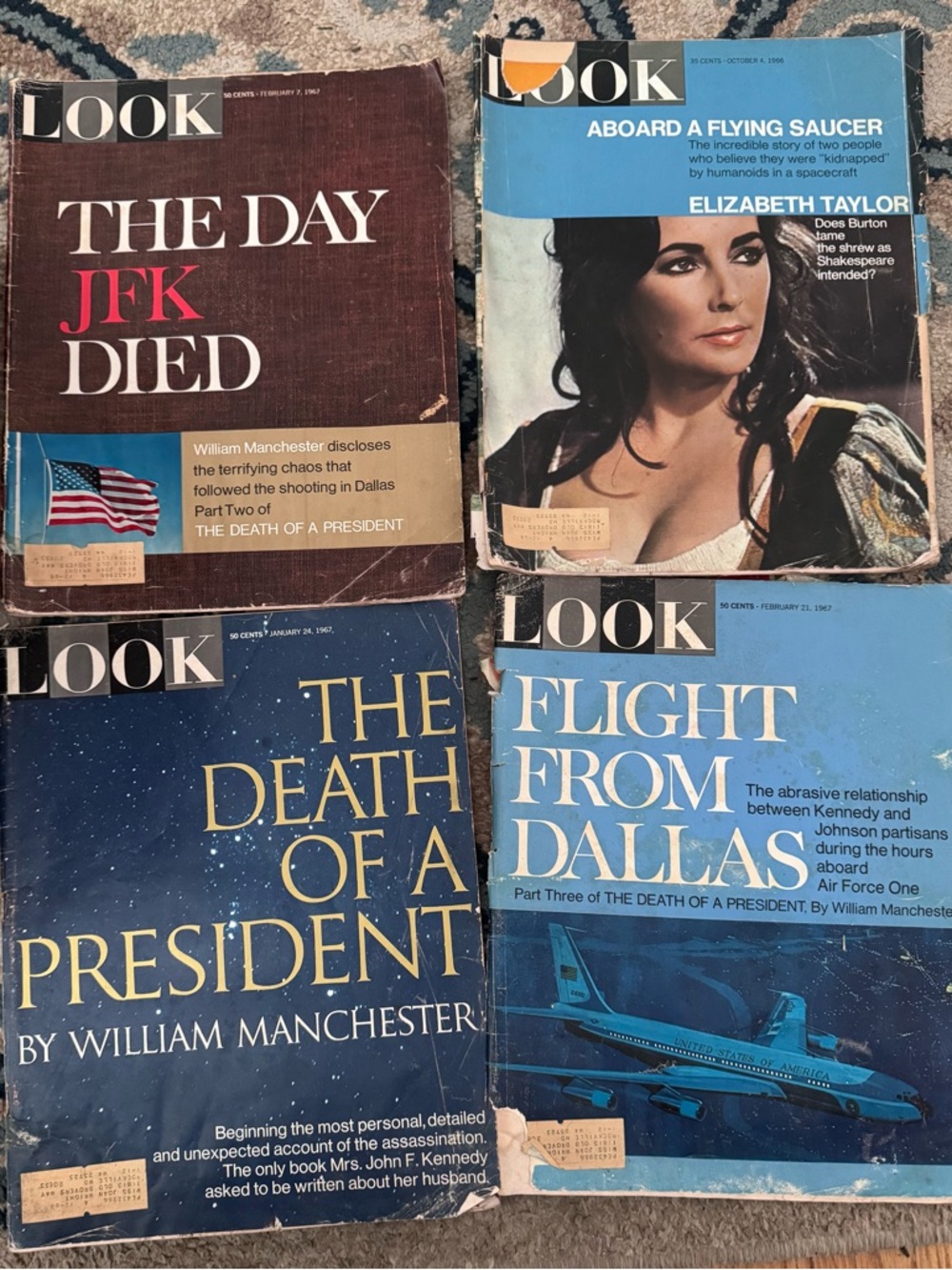 4 Look Magazines - All Preowned 1966 & 1967